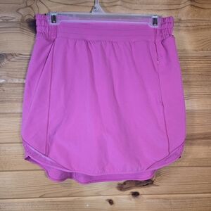 Lululemon Hotty Hot High Rise Skirt Skort Sonic Pink Womens 8 Tennis Golf Active